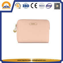 Bolsa de cosméticos de transporte de cuero rosa baratos Neceser (HB-6662)